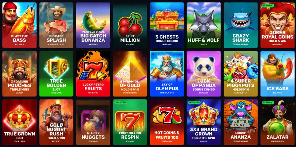 Jeux de machines à sous du casino Crash Pirate avec plusieurs titres de casino populaires